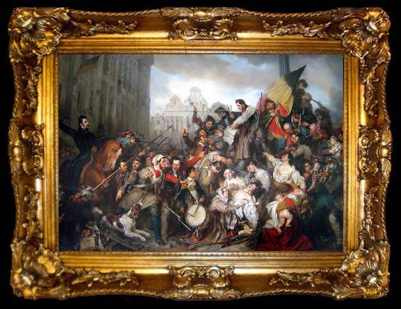 framed  unknow artist Wappers belgian revolution, ta009-2